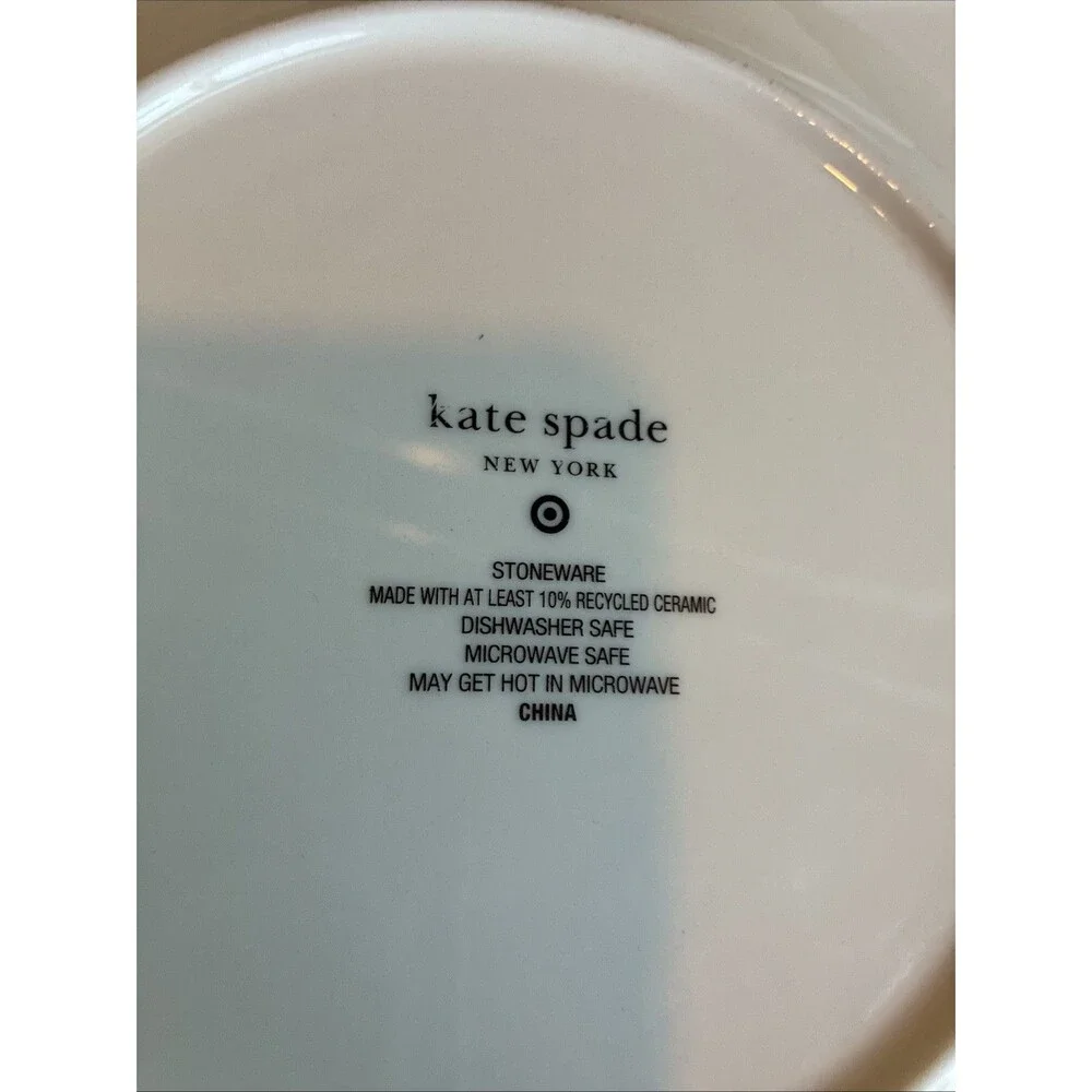 Kate Spade New York X Target Limited 4pc Ceramic Dessert Plates Cream/Green
